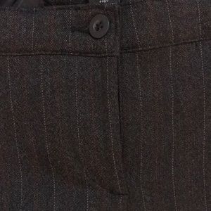 Lane Bryant dark gray pants- pinstripe- red,cream